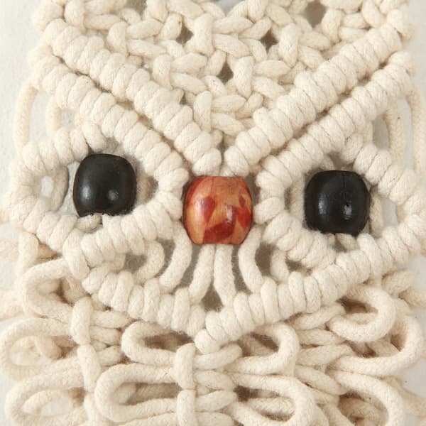 Uggla Macrame Vägg Hängande Handgjord Bomull Vävda Hängande Gobeläng Drömfångare Dekor för Vardagsrum Sovrum Kontor Galleri