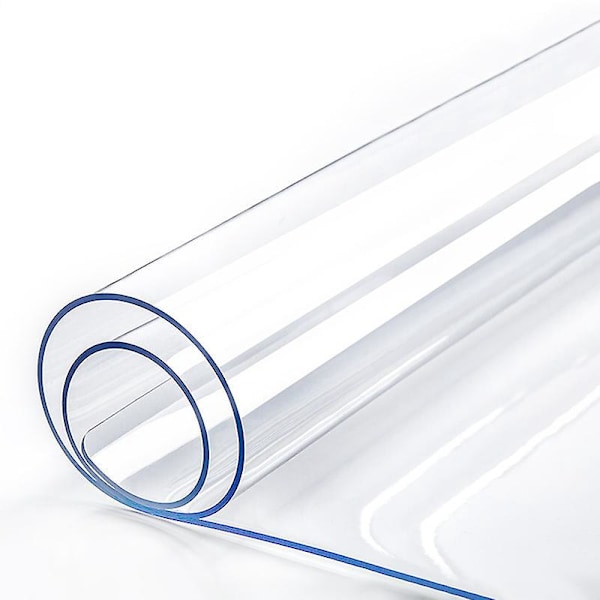 Klar PVC Bordbeskytter - Vanntett Skrivebordsmatte for Rektangulære Trebord (50*100cm)