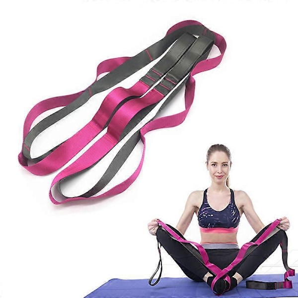 12-segments Nylon Yoga Spänningsbälte Yoga Tillbehör Enords Häst Split Krysantemum Rep Stretching Hjälpbälte Spänningsbälte-fitness Stretching Str