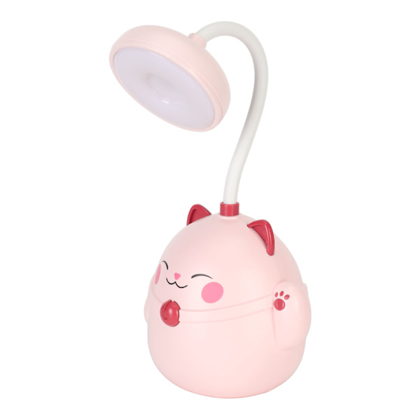 Sød skrivebordslampe Bærbar Natlampe Bærbar Foldbar Lys USB Genopladning LED-lys Øjenbeskyttelse Læselampe Pink