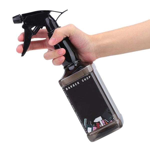 2 st hårsprayflaska frisörsalong hårstyling vattenspraykanna (transparent svart)