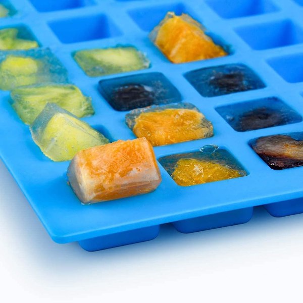 Silikoneforme til slik, chokolade, gelé, bagning - 4 stk. Mini firkantede isterninger, praliner, karameller - 126 hulrum