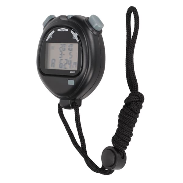 Digitalt Stopur Timer Multifunktion 3 Linjers Display 100 Omgangs Hukommelse Nedtælling 12 24 Timers System Sportsstopur