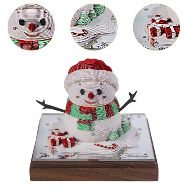 3D Tidsur Kalender 2025 Nyårspresent 3D Memoblock Kalender Skrivbordskalender