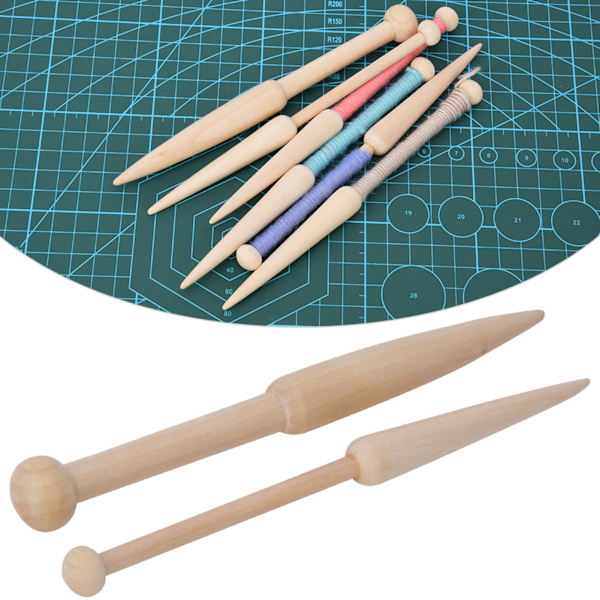DIY vävverktyg ull kort stav vävd tröja halsduk gobeläng träpinne nål
