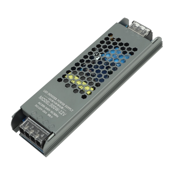 LED-strömförsörjning AC200-240V DC12V 300W lågspänningstransformatoradapter för inomhus- och utomhus-LED-lampor