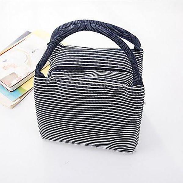 Vedenpitävä eristetty lounaslaukku aikuisille ja lapsille - Piknik-kylmälaukku 9\" X 6,3\" X 5,9\" (23 * 16 * 15cm) (Sininen)