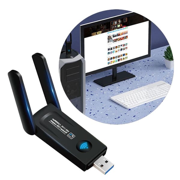 1200M Dual Band WiFi Adapter USB3.0 Interface Plug and Play USB Netværkskort til Laptop PC