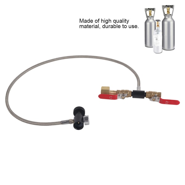 CO2-cylinderpåfyllningsadapter med slang - guld - 1 st