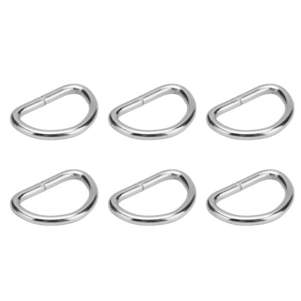 100 st D-ringar i järnmaterial, utsökt bred applikation, robusta och hållbara metall D-ringar för kläder, ryggsäck, väska, silver