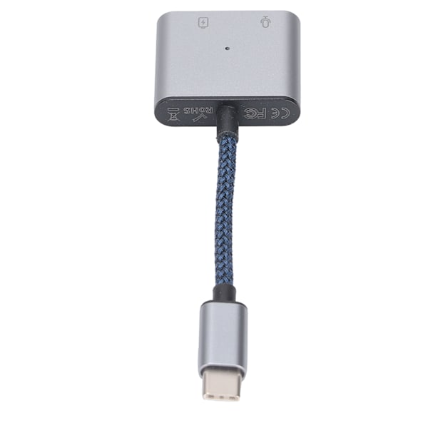 2-in-1 USB C - 3,5 mm:n äänisovitin Type-C - AUX-liitäntään USB C PD 60 W:n pikalatausadapterilla, sininen
