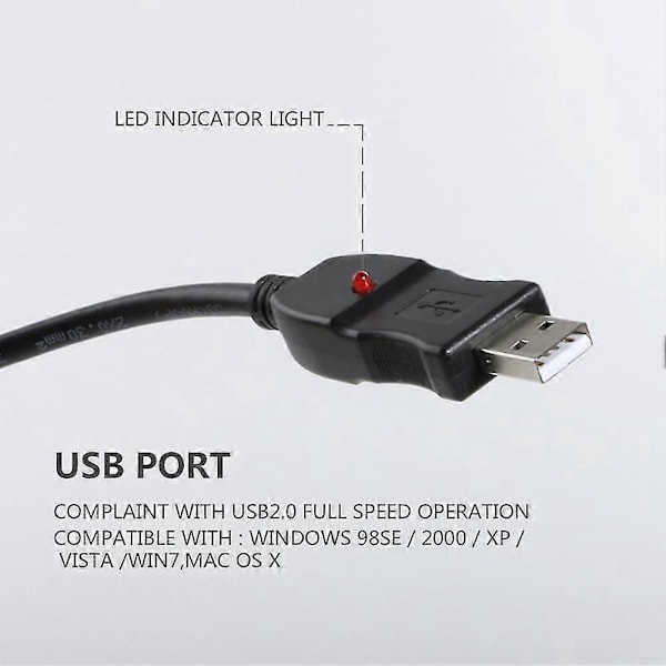 USB Han til XLR Hun Mikrofon USB MIC Link Kabel Ny