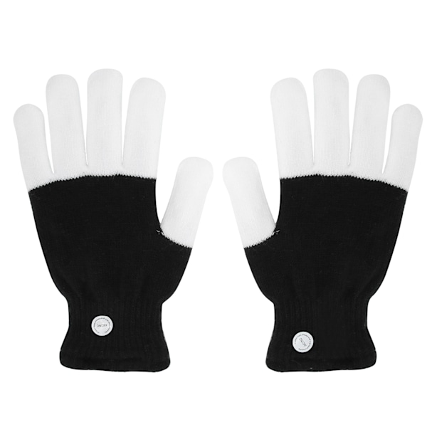 LED-hansker Fingerlys som blinker 6 moduser Pustende elektriske LED-blinkhansker
