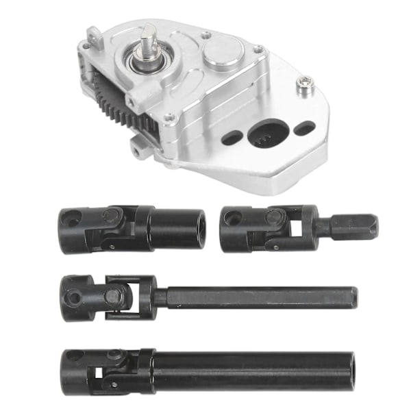 RC-bilväxellåda och drivaxelset i aluminiumlegering, utsökta tillbehör till RC-bilar för Axial SCX24 1/24 RC-bilar, silver