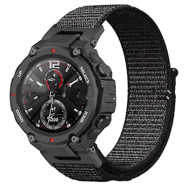 Justerbar Nylon Urrem til Huami Amazfit T-rex / T-rex Pro / Ares - Sort Multifarvet