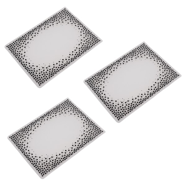 3 stk. Embossing-mapper i plastmaterial, konkav-konveks teksturmaler for DIY-invitasjoner, papirhåndverk