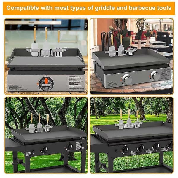 Grease Gate Spatelholder med Magneter Forhindrer Matfall Spatelstativ for Grillskrapere Md3875