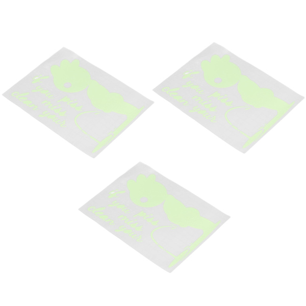 3 st Luminous Stickers Söta Mönster Vattentäta Självhäftande DIY Konst Dekaler för Toalett Vägg Fönster Dekoration Hantverk