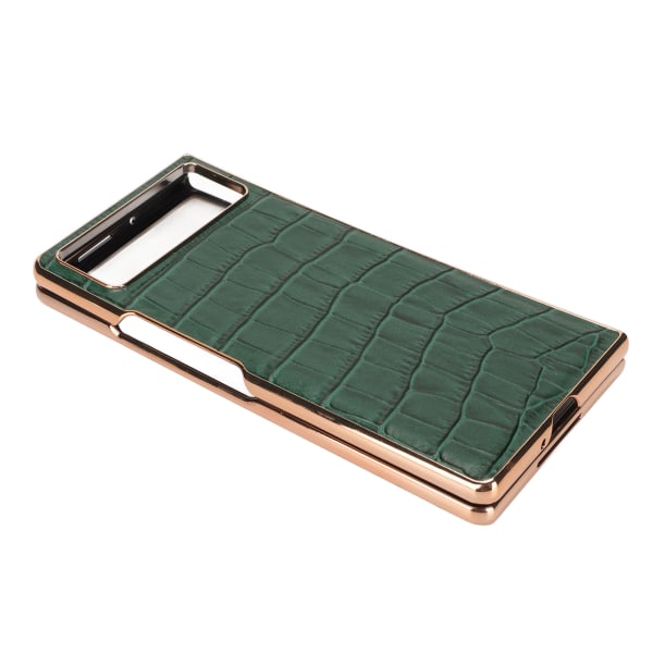 Vikbart phone case för Xiaomi MIX Fold 2 Nanoläder Krokodilmönster Anti-skrapa Case Grön