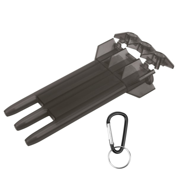 Universal Bärbar Dart Box ABS- case 3-hylsa Förvaring W/Aluminium Legering Hang Spänne Svart