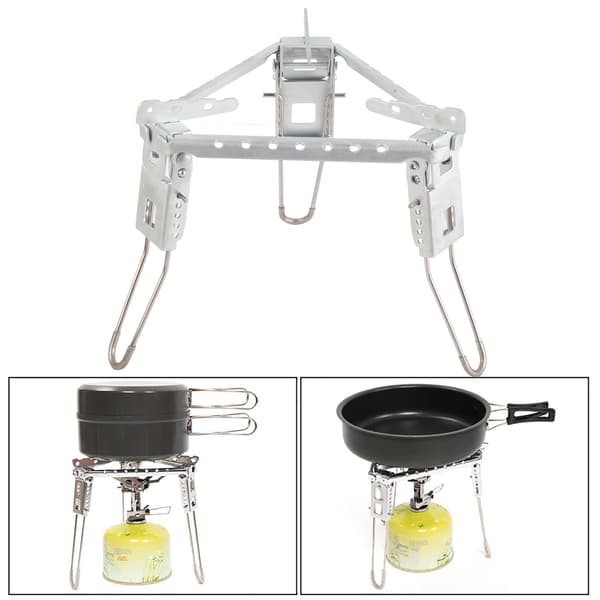 Fällbart Gasspisställ, Potthållare, Stativ, Bränsle Grill Tripod, Utomhus Fällbart Campingtillbehör