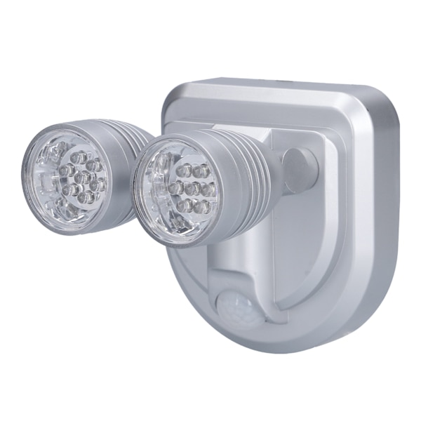 Justerbar sensorlampa Dubbelhuvud Infraröd Induktion Rörelsesensor Lampa LED Nattlampa