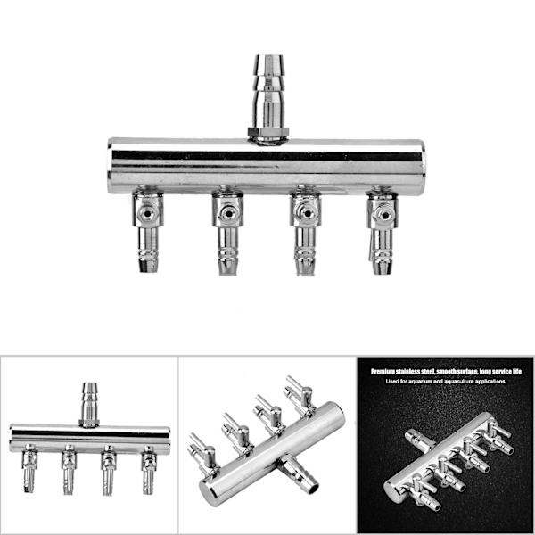 Akvarium fisketank 8 mm til 4 mm splitterkontrollventil 4 way
