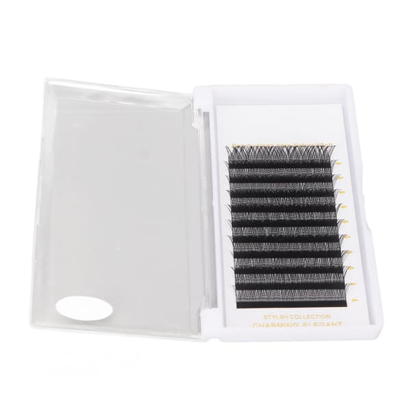 YY Vippeextensions D Curl 0.07mm 13mm D Curl Volume Bløde Sorte 10 Rækker Falske Vipper til Begyndere