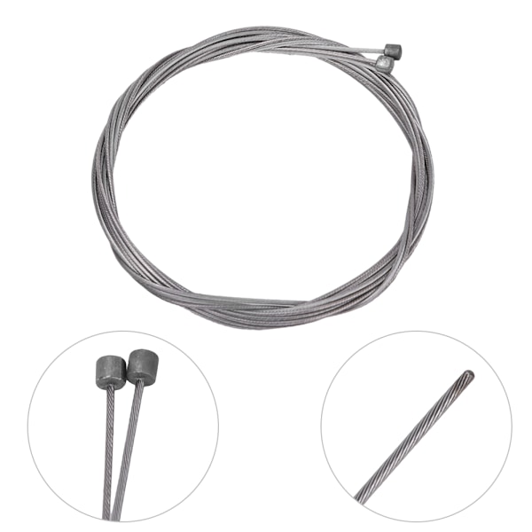 2 stk Rustfritt stål Sykkel Bremse Shifter Kabel Sykkel Gear Inner Wire Core Sykkeltilbehør KitUniversal