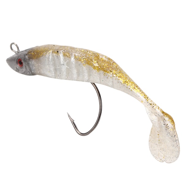 2 stk PVC Jighead krok Vinter Isfiske Lokke Kunstig Myk Simulering Agnsverktøy Tilbehør 2#