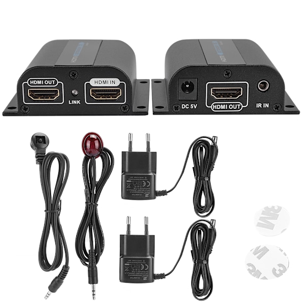 HD til RJ45 enkelt netkabel 60M infrarød IR loop output extender LKV372Pro 100-220V forsyningsspænding EU-stik