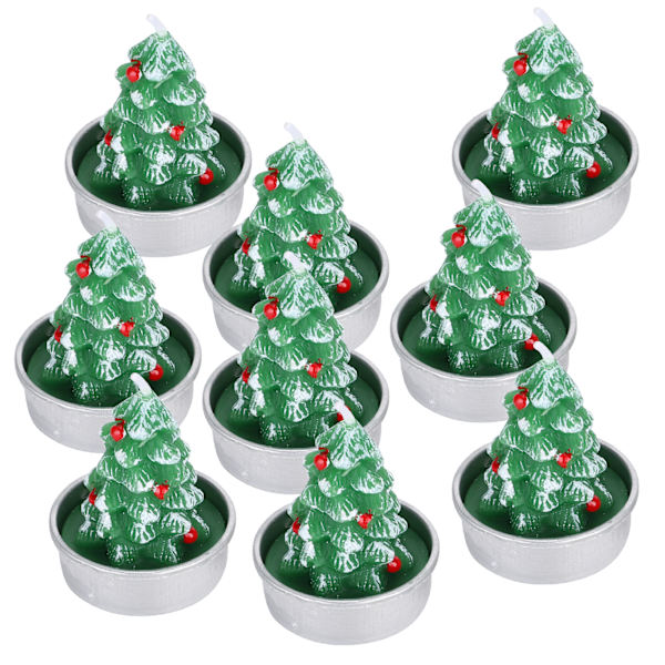 3 set julgran mini ljus romantisk middag ljus dekoration prydnader