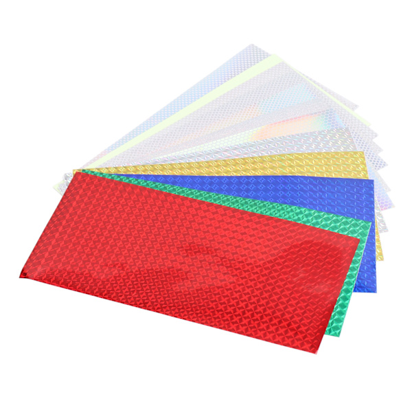 12 stk fiske lokke klistremer blandet farge laser lim film refit materiale lysende dekor