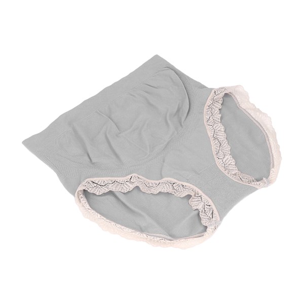 Maternity Panties High Waist Breathable Lace Seamless Maternity Underwear for Women 12K Gray M