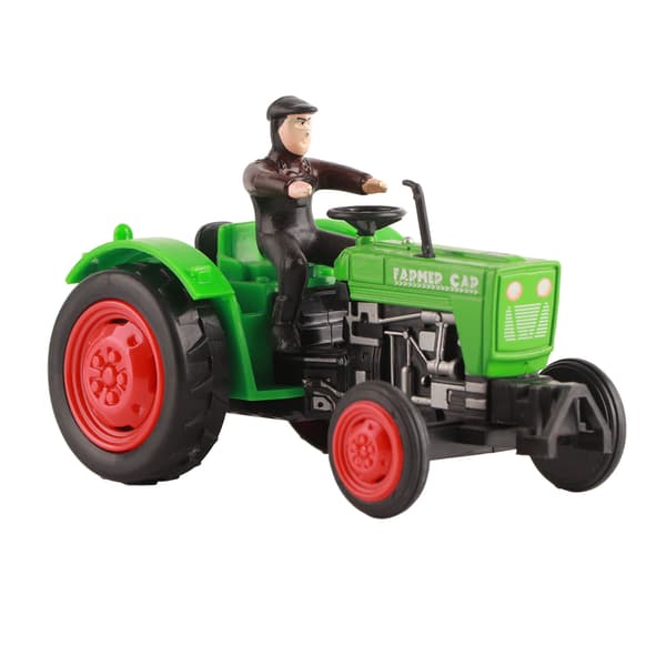 Simulering Traktor Kjøretøy Modell Solid Legering Ingeniør Bonde Bil Leketøy for Barn Grønn