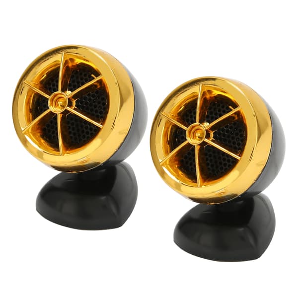 2st Dome Tweeter 1200W Högtalare Hög Känslighet Universal för Billjudsystem Guld