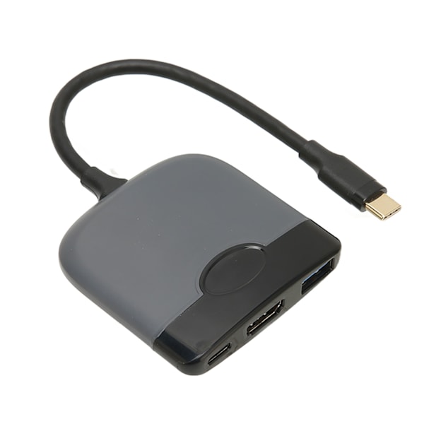 3-in-1 USB C–HD Multimedia Interface -sovitin USB C–USB C USB3.0-moniporttisovitin yhteensopiva Type C -laitteiden kanssa, harmaa musta