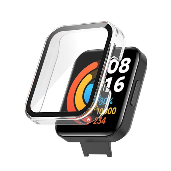 Smart Watch Case Screen Protector Smart Watch Case Cover för Xiaomi Watch 2 Lite för Redmi Watch 2 Transparent Vit