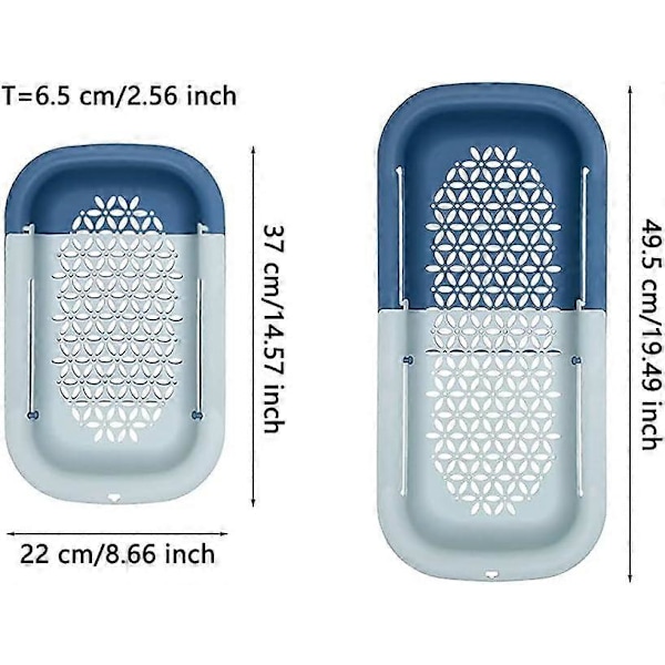 Hopfällbart Durkslag för Köket, Hopfällbar Sil, Hopfällbart Durkslag, Plast Frukt Grönsak