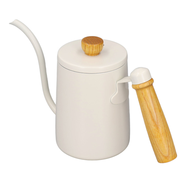 600 ml 20 oz kaffekanna med gåshals för hällkaffe, vit