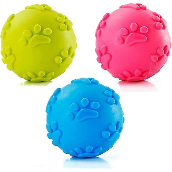 Hundleksaksbollar, Ljudleksaksbollar, Hundleksak Tuggbollar, Valp Molar Tandrengöringsboll, för Små och Medelstora Hundar