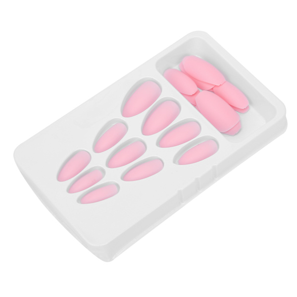 24 kpl Nail Art Tips Set Matt Pure Color Tekokynnet Tekokynnet Täyskantiset cover F124