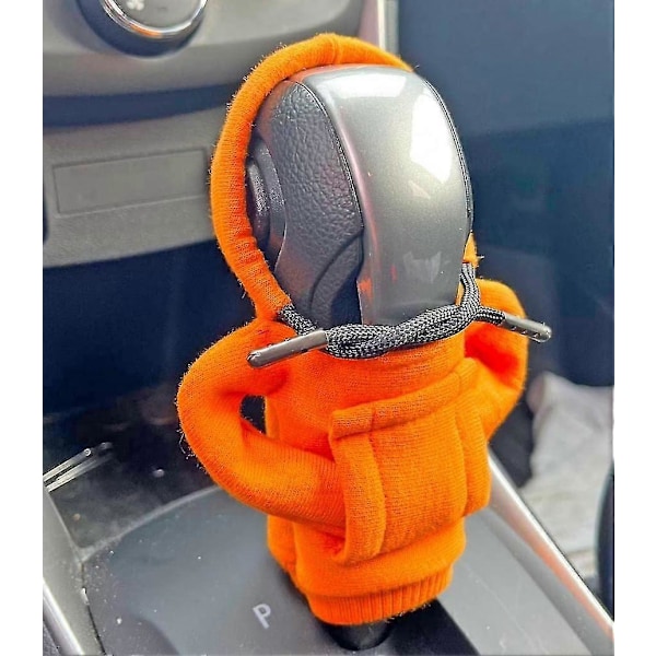Växelspaksknopp Hoodie Sweatshirt Bilinteriör, Roligt Växelspaksknopp Hoodie Skydd, Håller Din Växelspak Fin Orange