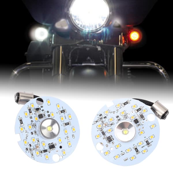 2 stk. ABS LED kørelys blinklys til motorcykel (gul)