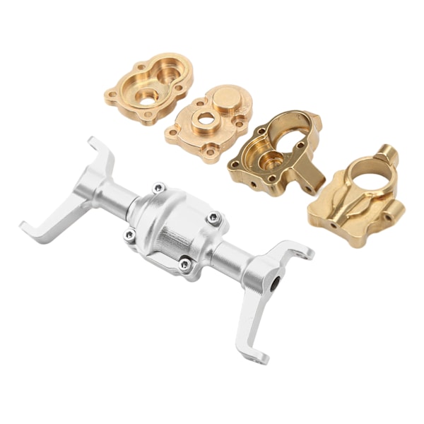CNC-framställd framaxelhus-styrkopp i metall för FMS för Xiaoqi FCX24 1/24 halv RC-bil silver