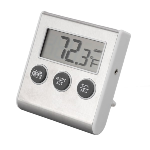 Digital kyltermometer larmminnesfunktion liten frys termometer med magnet för laboratorium vit