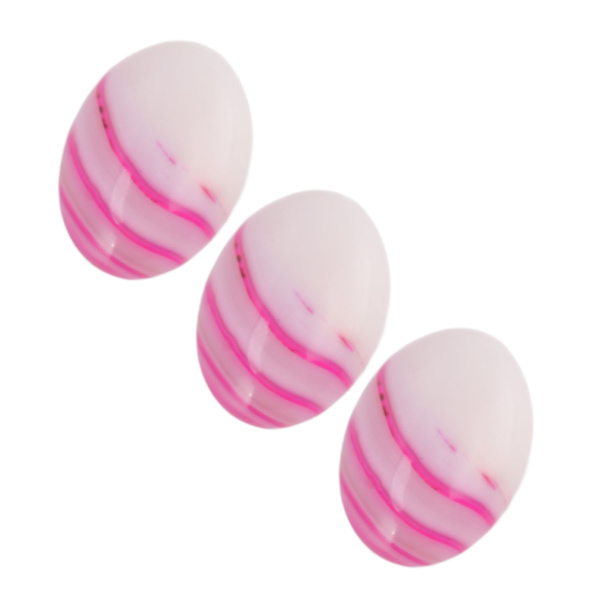 20 st Agat Oval Rose Stripe Cabochons Flatback Agat Bead Rund smyckesram för smyckestillverkning
