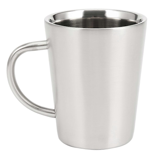 340 ml Rostfritt Stål Kopparpläterad Dubbla Lager Te Mugg Silver