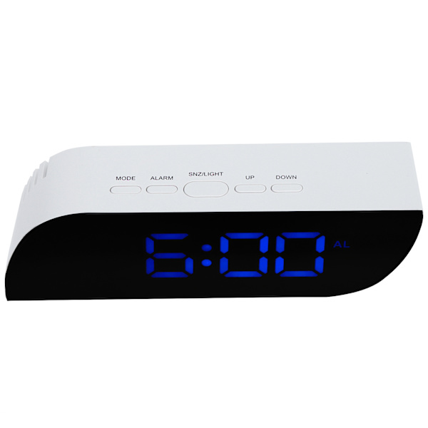 LED Digitalklocka 12/24 Timmars Konvertering Justerbar Ljusstyrka Sängklocka GHY-0801Blå
