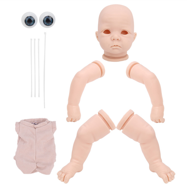 21-tums Reborn-docka kit omålad stora ögon DIY babyflicka docka delar bedårande barn gåva